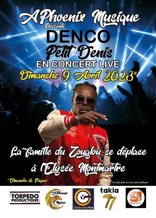 Denco Petit Denis en concert live à l'Elysée Monmartre